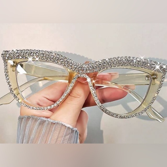 Women Elegant Rhinestone Cat Eye Reading - Picture 3 of 4